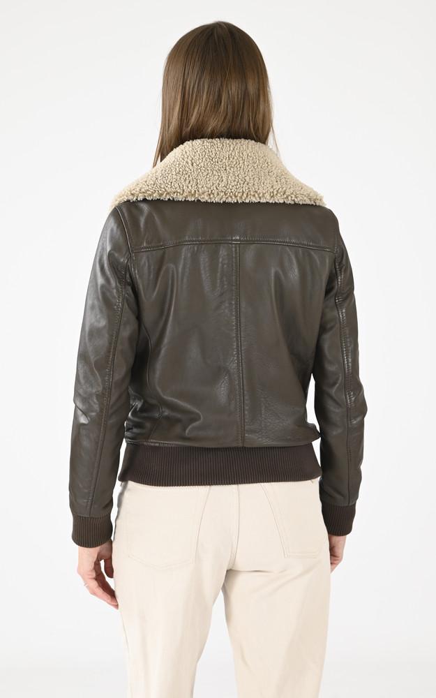 La Canadienne Pilote Cuir Spicy Marron