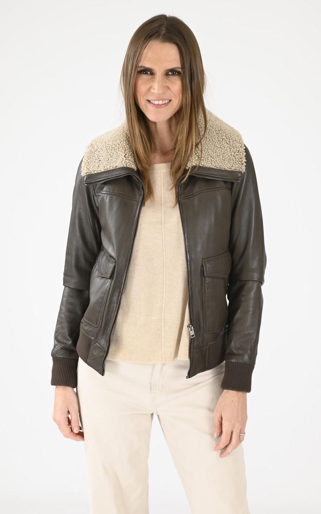 la canadienne Pilote cuir Spicy marron