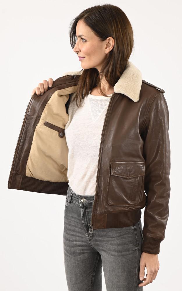 La Canadienne Pilote Femme Agneau Cognac
