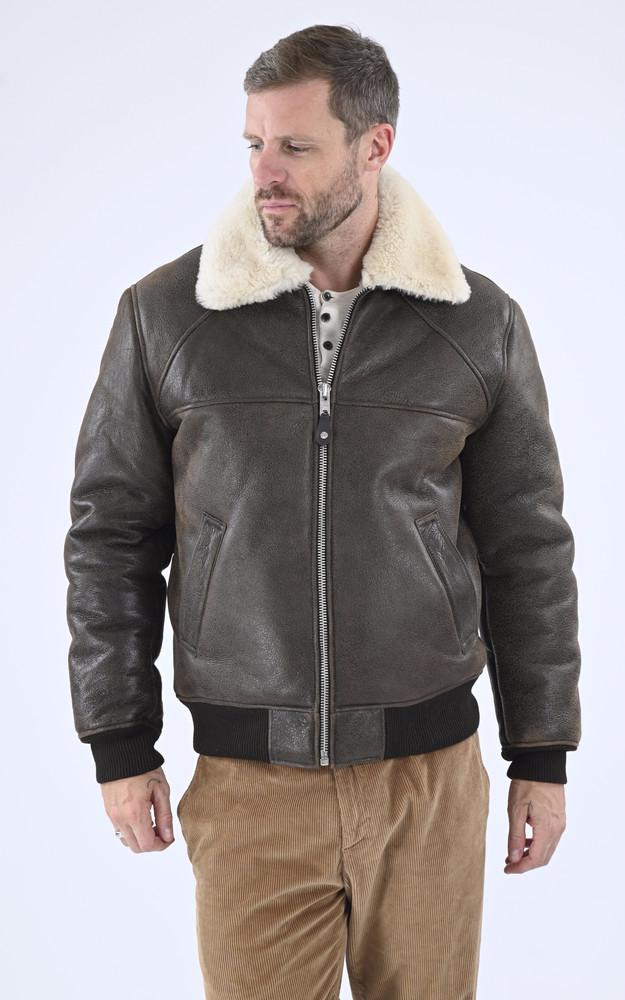 La Canadienne Pilote Mouton Lc Airforce Marron