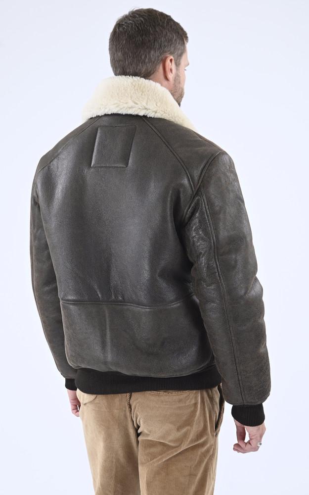 La Canadienne Pilote Mouton Lc Airforce Marron