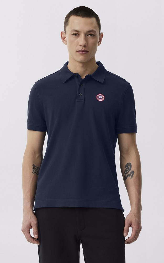 la canadienne Polo coton Beckley bleu marine