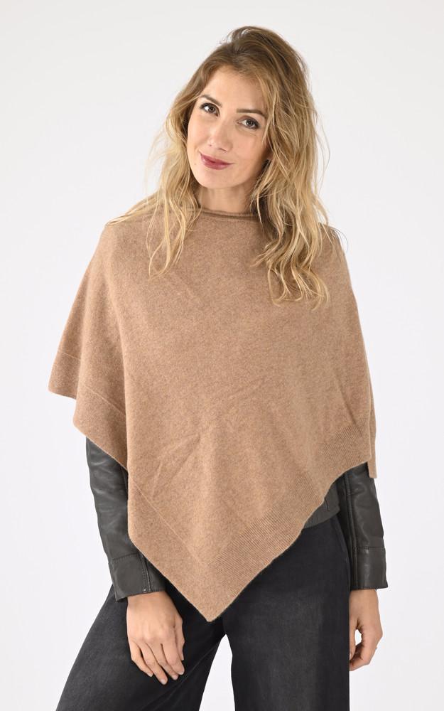 la canadienne Poncho cachemire beige