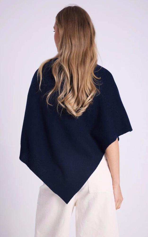 La Canadienne Poncho Cachemire Bleu