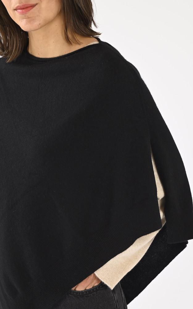 La Canadienne Poncho Cachemire Noir