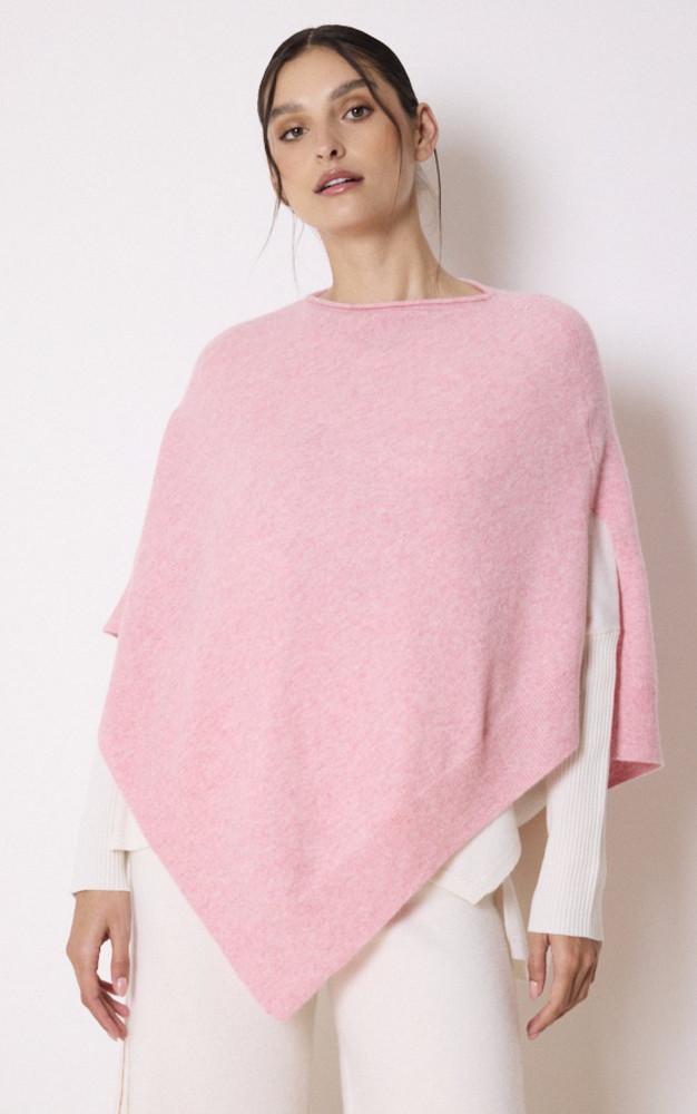 la canadienne Poncho cachemire rose