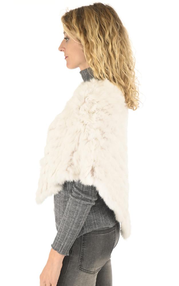 La Canadienne Poncho En Lapin Craie