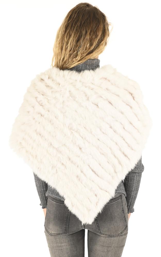 La Canadienne Poncho En Lapin Craie