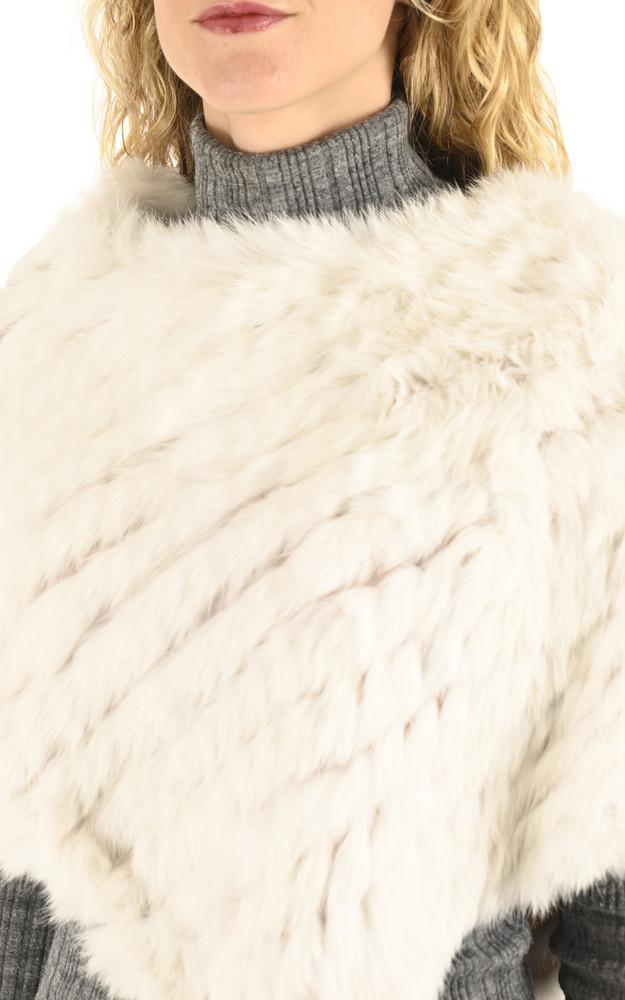 La Canadienne Poncho En Lapin Craie