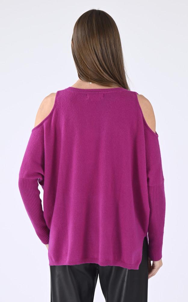 La Canadienne Pull Ajouré Cachemire Fushia