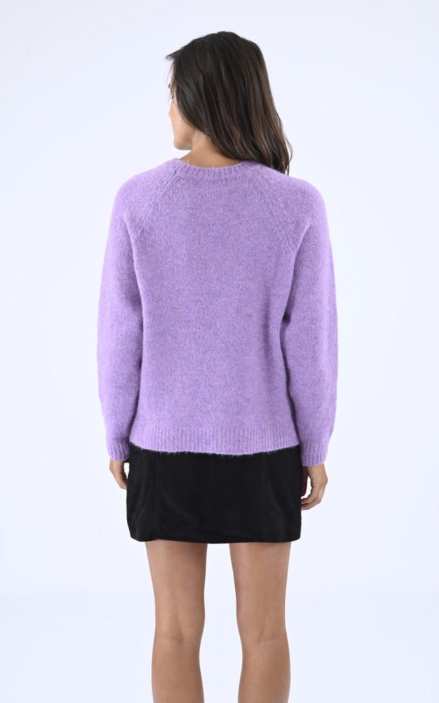 La Canadienne Pull Alpaga Et Laine Oversize Violet