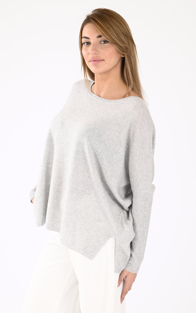 La Canadienne Pull Cachemire Agnes Gris