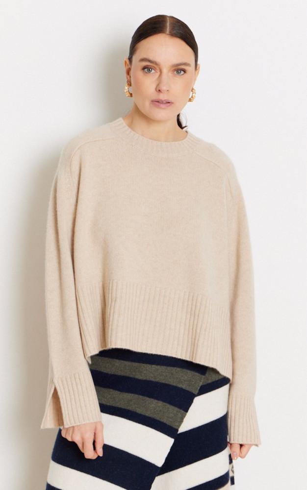 la canadienne Pull cachemire beige