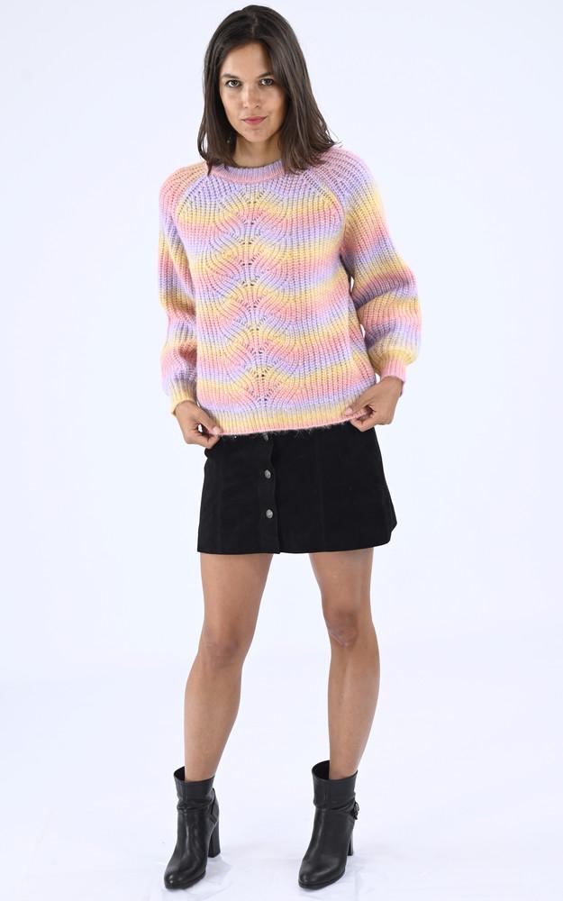 La Canadienne Pull Col Rond Multicolore