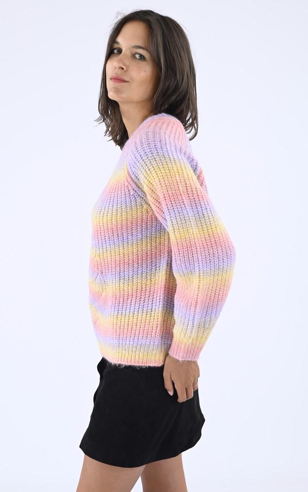 La Canadienne Pull Col Rond Multicolore