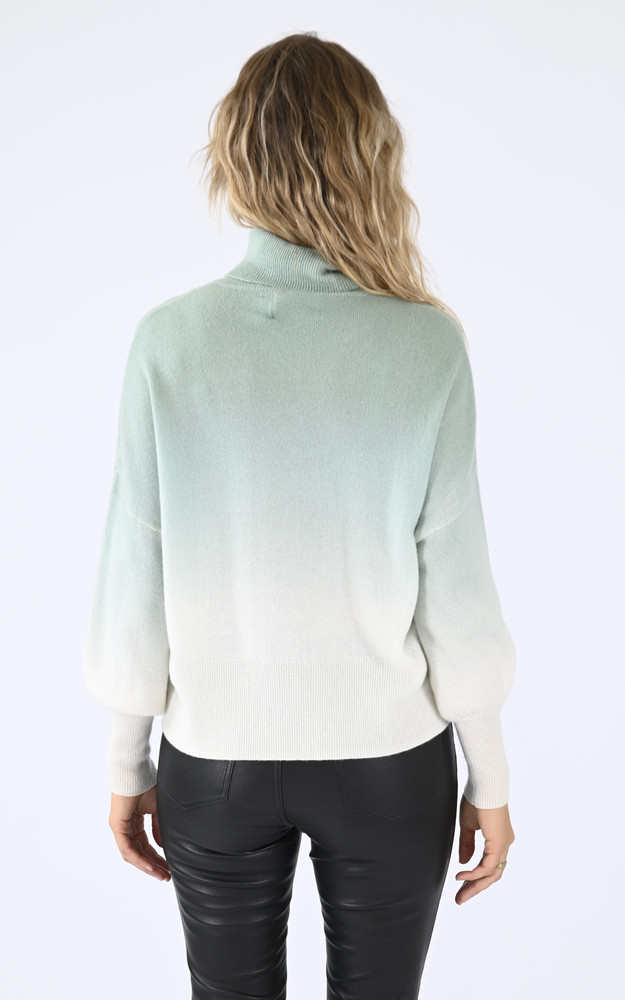 La Canadienne Pull Col Roulé Cachemire Vert