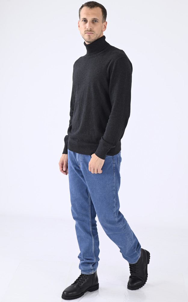 La Canadienne Pull Col Roulé Gris