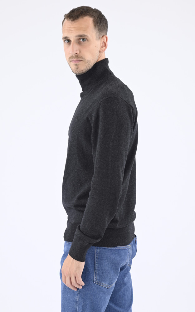 La Canadienne Pull Col Roulé Gris