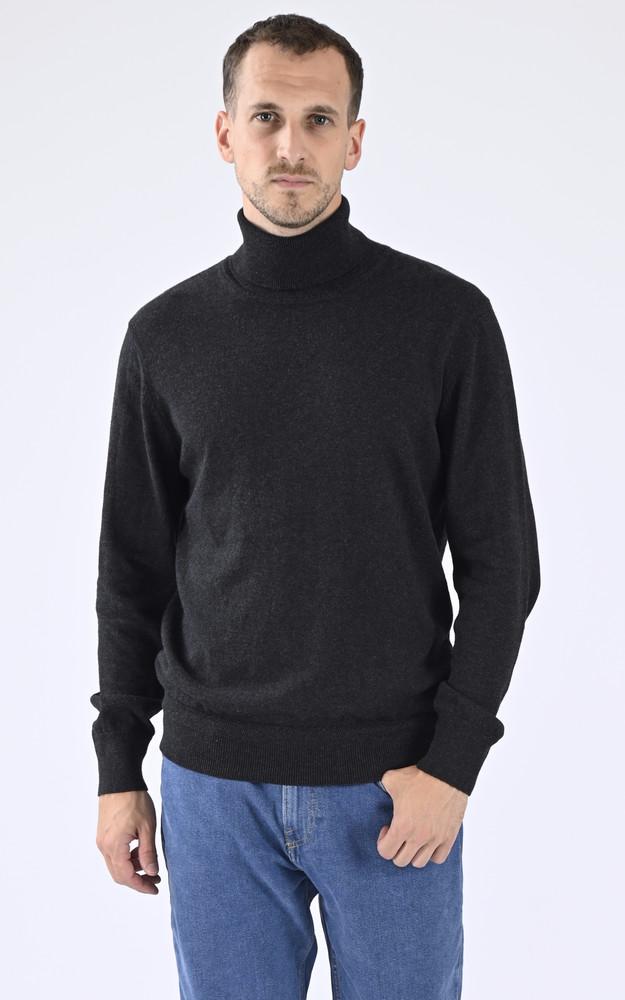 la canadienne Pull col roulé gris