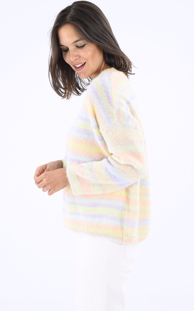 La Canadienne Pull Coton Et Laine Jaune