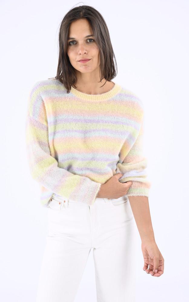 la canadienne Pull coton et laine jaune