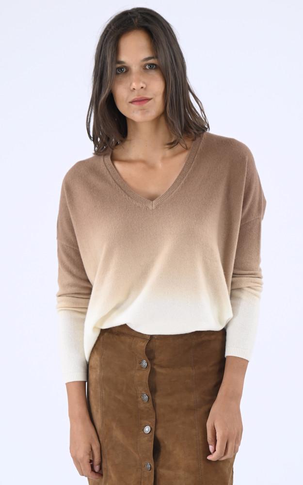 la canadienne Pull en cachemire oversize camel