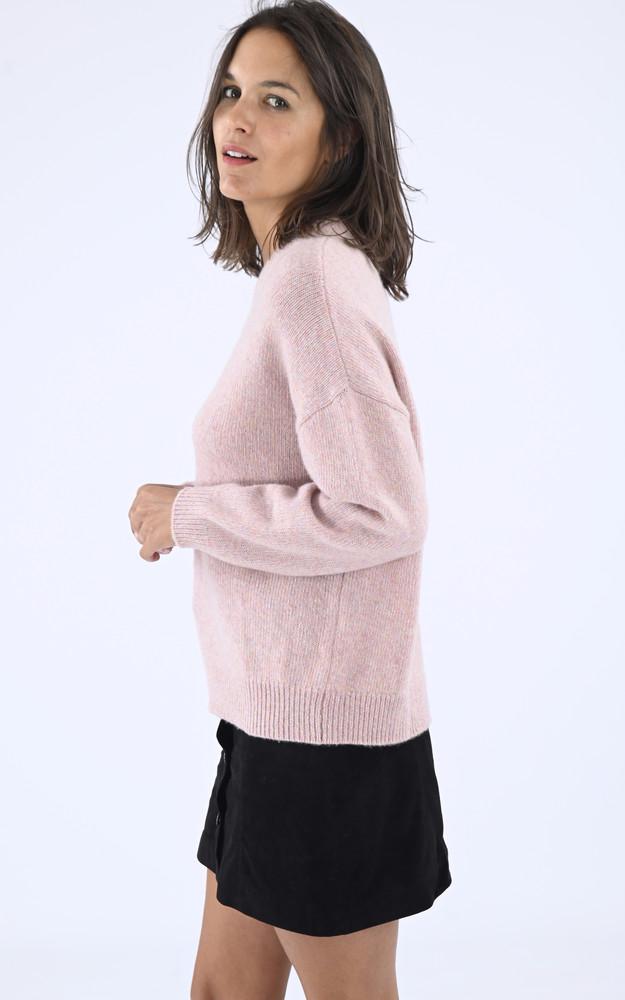La Canadienne Pull En Cachemire Oversize Rose