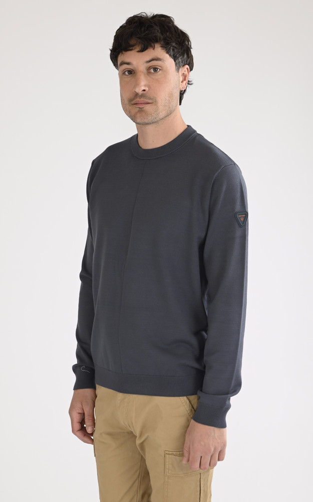 la canadienne Pull fin Alois bleu marine