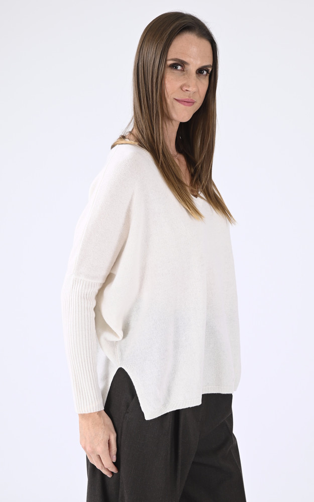 La Canadienne Pull Fin Cachemire écru