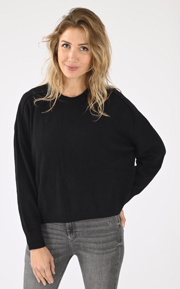 la canadienne Pull laine cachemire noir