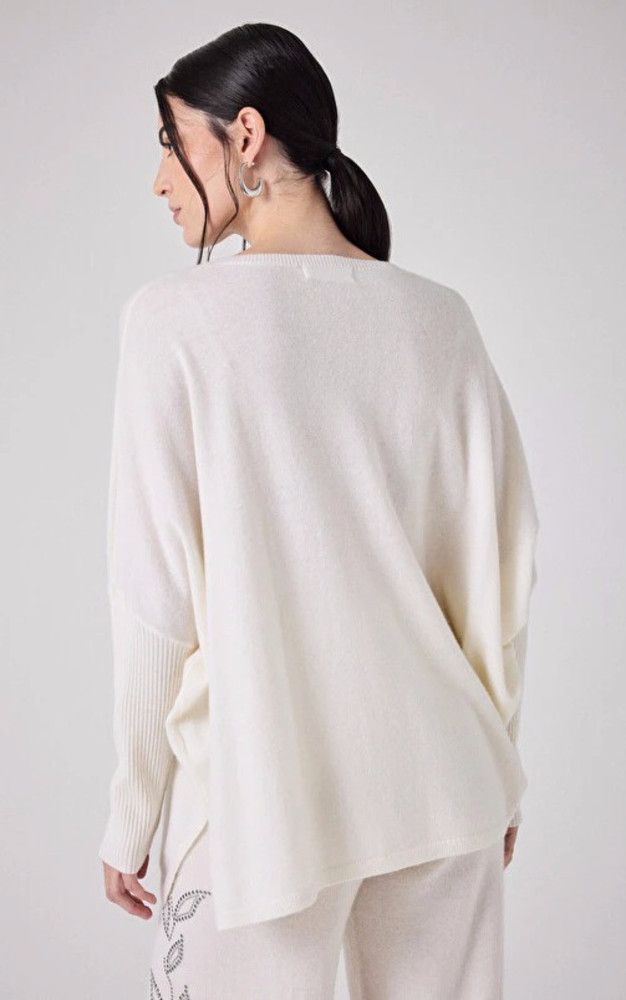 La Canadienne Pull Laine Et Cachemire Blanc