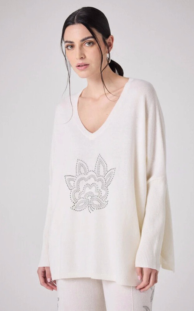 la canadienne Pull laine et cachemire blanc