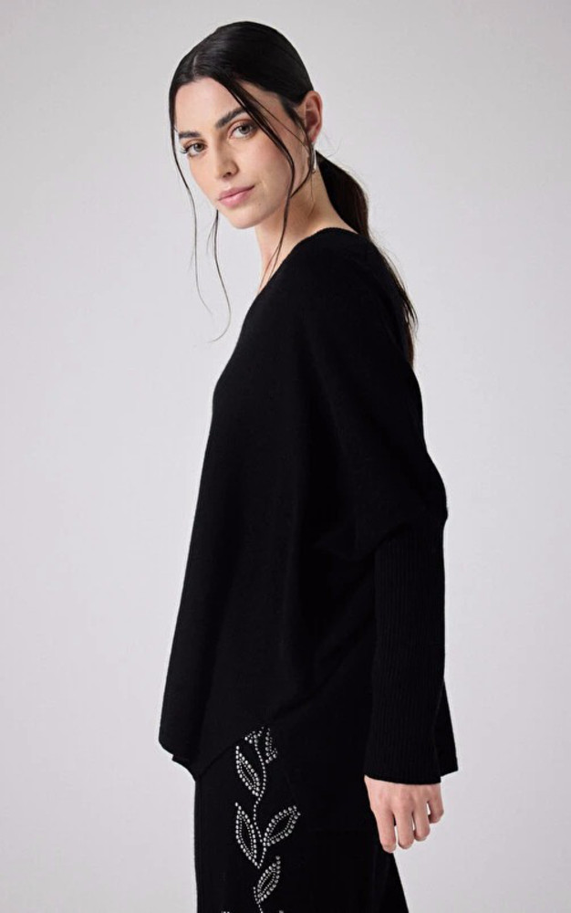 La Canadienne Pull Laine Et Cachemire Noir