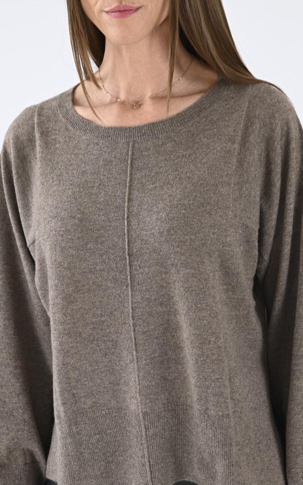 La Canadienne Pull Oversize Cachemire Taupe