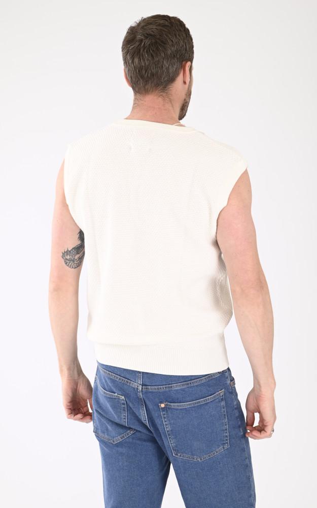 La Canadienne Pull Sans Manches Coton écru
