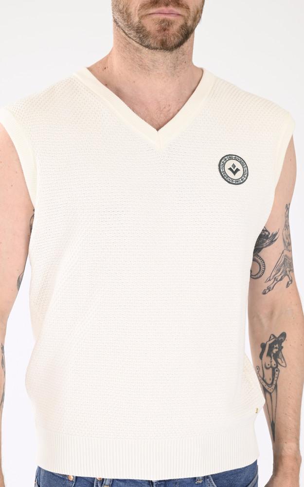 La Canadienne Pull Sans Manches Coton écru