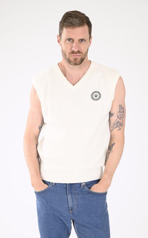 la canadienne Pull sans manches coton écru