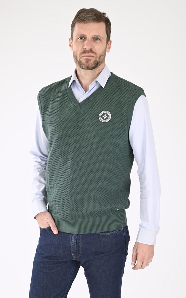 la canadienne Pull sans manches coton vert