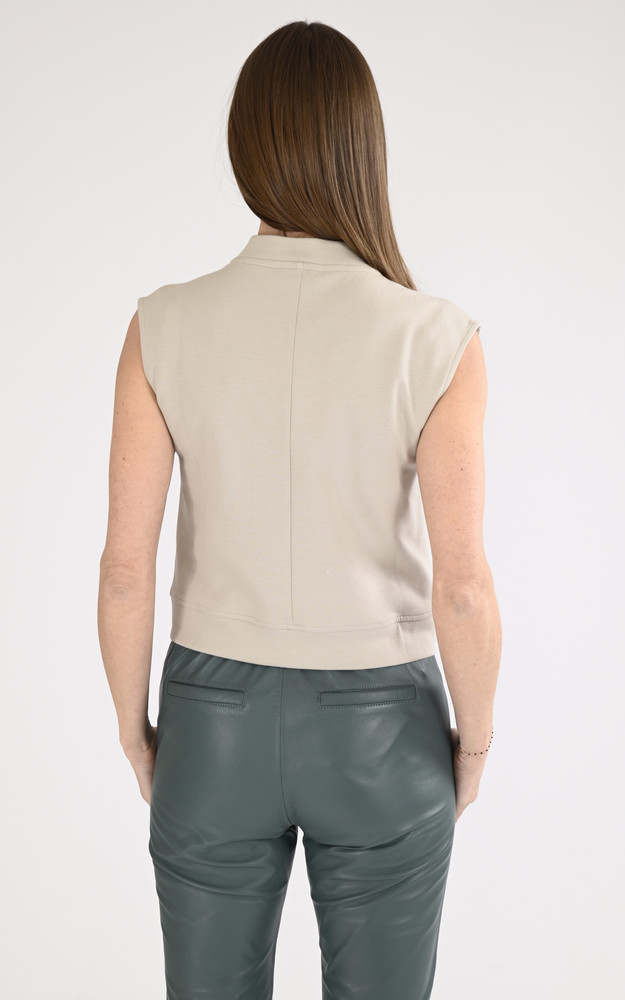 La Canadienne Pull Sans Manches Saonne Beige