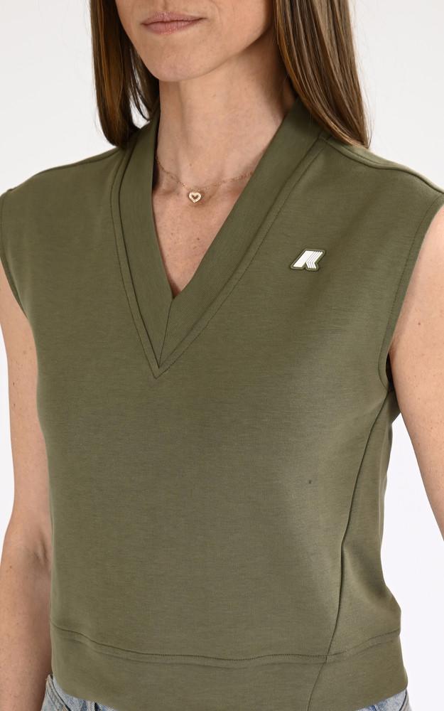 La Canadienne Pull Sans Manches Saonne Vert