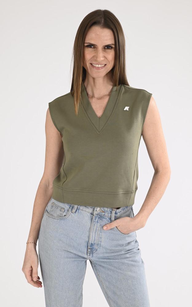 La Canadienne Pull Sans Manches Saonne Vert