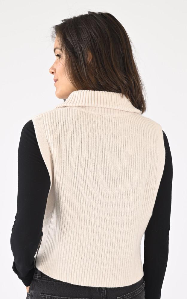 La Canadienne Pull Tour De Cou Laine Beige