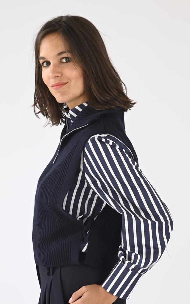 La Canadienne Pull Tour De Cou Laine Bleu