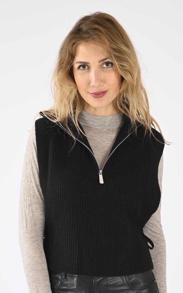 la canadienne Pull tour de cou laine noir