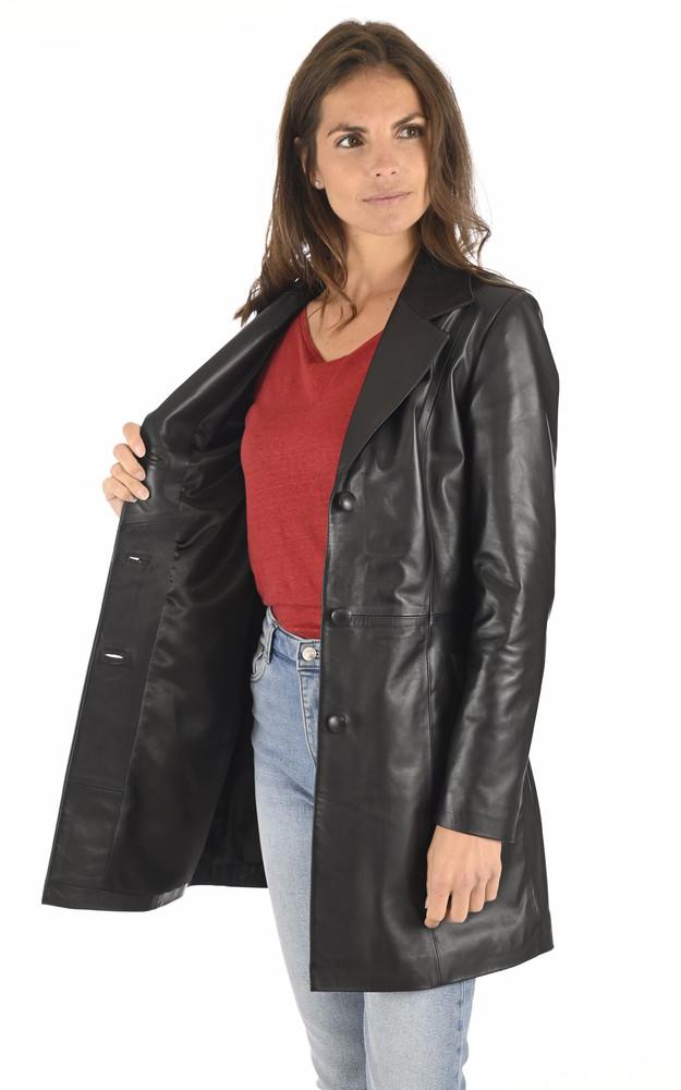 La Canadienne Redingote Agneau Noir