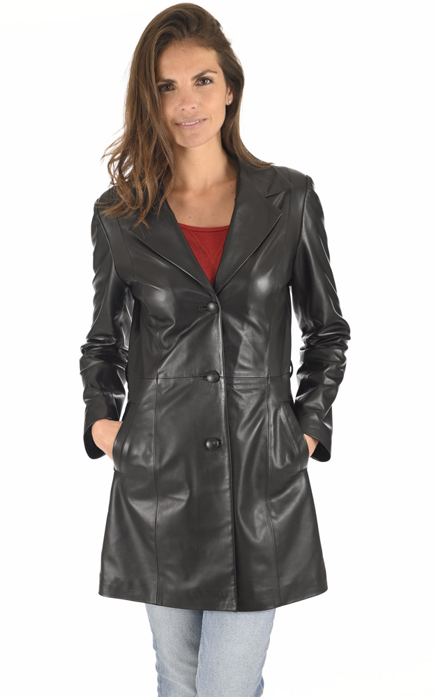 la canadienne Redingote agneau noir