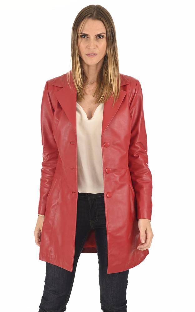 La Canadienne Redingote Agneau Rouge