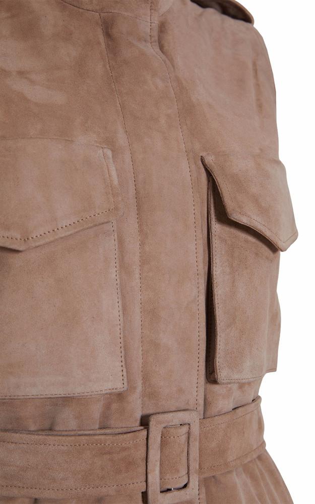 La Canadienne Robe Cuir Velours Emely Sable