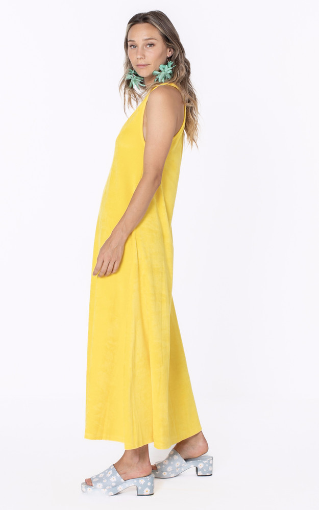 La Canadienne Robe Longue éponge Jaune