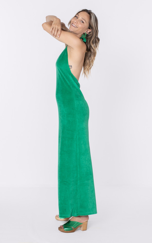 La Canadienne Robe Longue éponge Vert